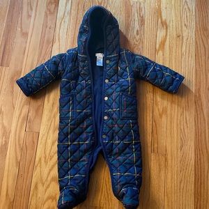 Ralph Lauren 9 Months Plaid Unisex Snowsuit